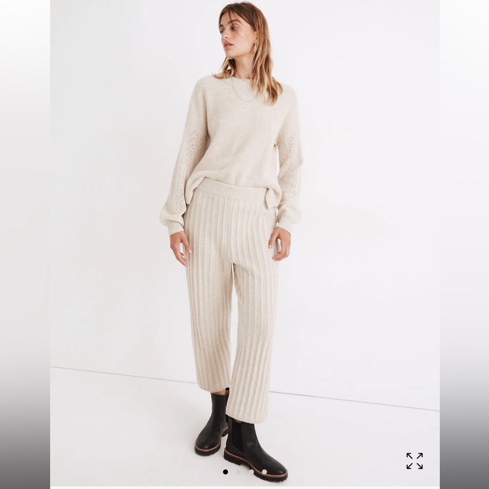 Madewell Cream Ankle Cropped Pants